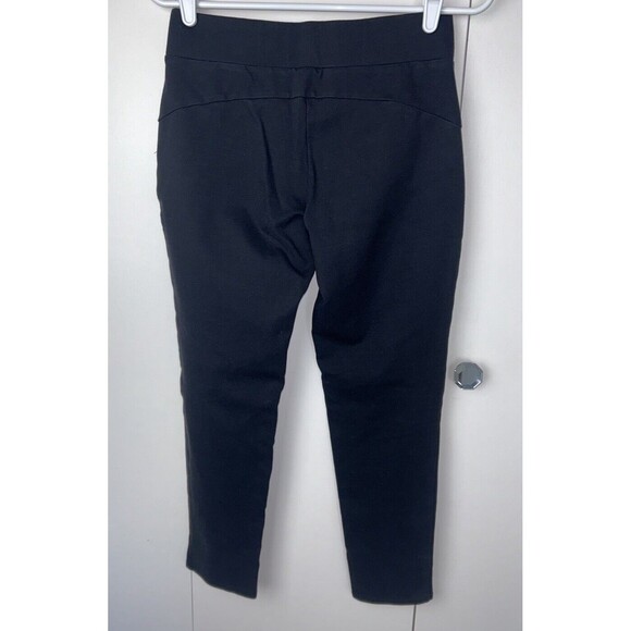 Simply Styled By Sears Black Crop Ankle Pants Sz M Zipper Details Skinny Stretch - Picture 4 of 5